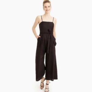 Black Linen J. Crew Jumpsuit, wide leg